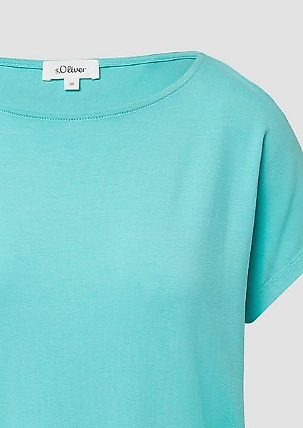 s.Oliver Shirttop Fließendes Jersey-Shirt mit überschnittenen Schultern günstig online kaufen