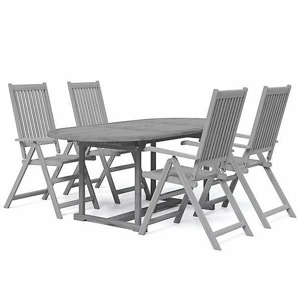 Vidaxl 5-tlg. Garten-essgruppe Massivholz Akazie günstig online kaufen