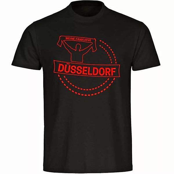 multifanshop T-Shirt Herren Düsseldorf - Meine Fankurve - Männer günstig online kaufen