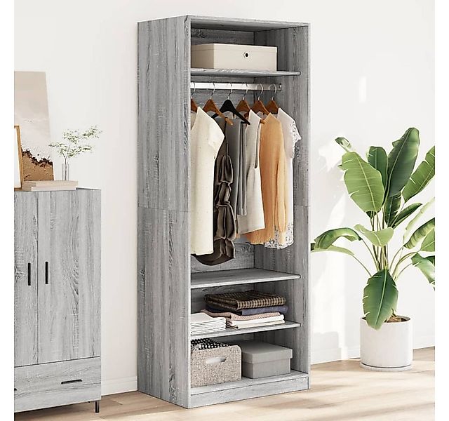 vidaXL Kleiderschrank Kleiderschrank Grau Sonoma 80x50x200 cm Spanplatte günstig online kaufen