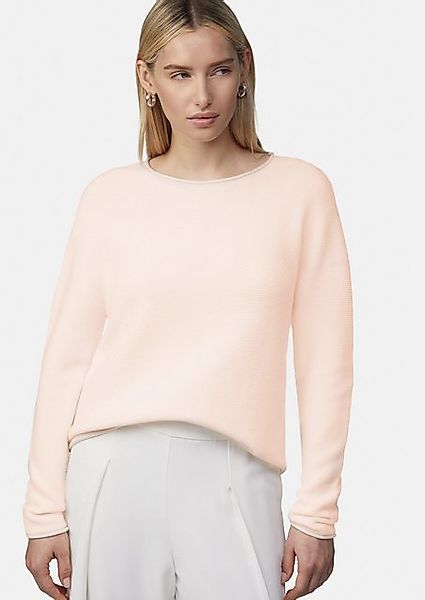 Comma Langarmshirt Relaxed-Fit-Strickpullover mit dezenten Pailletten günstig online kaufen