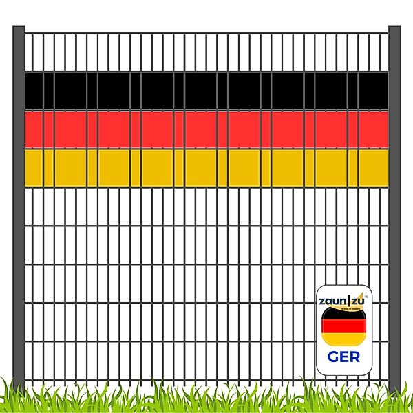 zaunzu Sichtschutz Deutschland für Doppelstabmatten Volle Streifenbreite günstig online kaufen