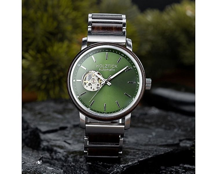 Holztick Bavaria Automatikuhr Bruno BRUNO, edle Herrenuhr - gefertigt aus t günstig online kaufen