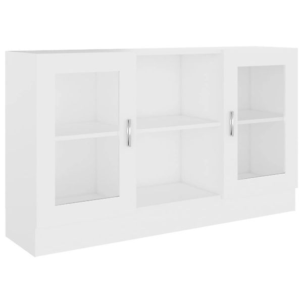 vidaXL Vitrinenschrank Weiß 120x30,5x70 cm Holzwerkstoff 802786 günstig online kaufen