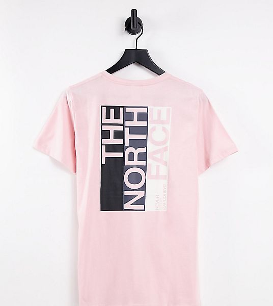 The North Face – Flag – T-Shirt in Rosa/Grau, exklusiv bei ASOS günstig online kaufen