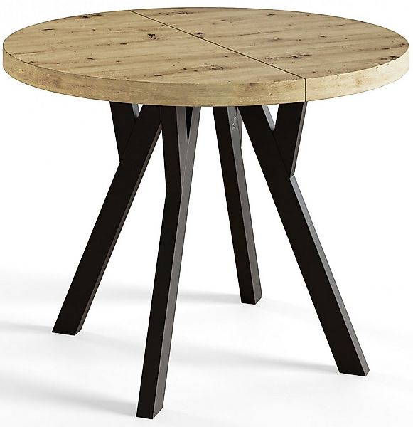 Alpi-Möbel Esstisch Wohnzimmertisch - Ausziehbarer runder Tisch 80-120 cm - günstig online kaufen