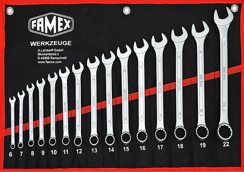 FAMEX Gabel- und Ringschlüssel 10349-15 (Set, günstig online kaufen