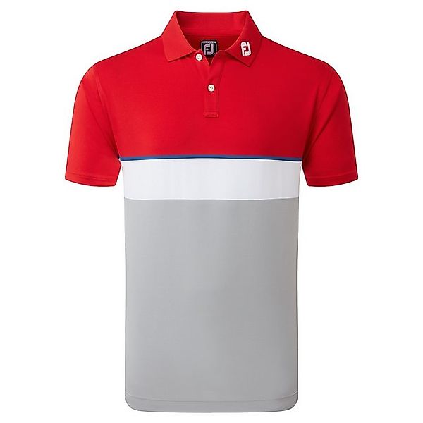 FOOTJOY Poloshirt FootJoy Golfpolo Color Block Lisle Rot/Grau Herren EU XL günstig online kaufen