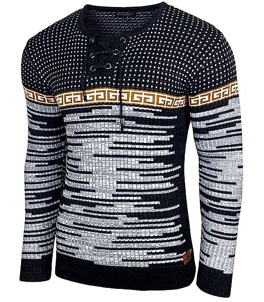 Baxboy Strickpullover BAXBOY Herren stylischer Rundhals Strick-Pullover B-5 günstig online kaufen