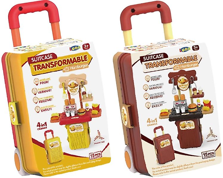 Diakakis Spielküche Trolley Fast Food Imbiss 4in1 mit Zubehör 15-tlg. günstig online kaufen