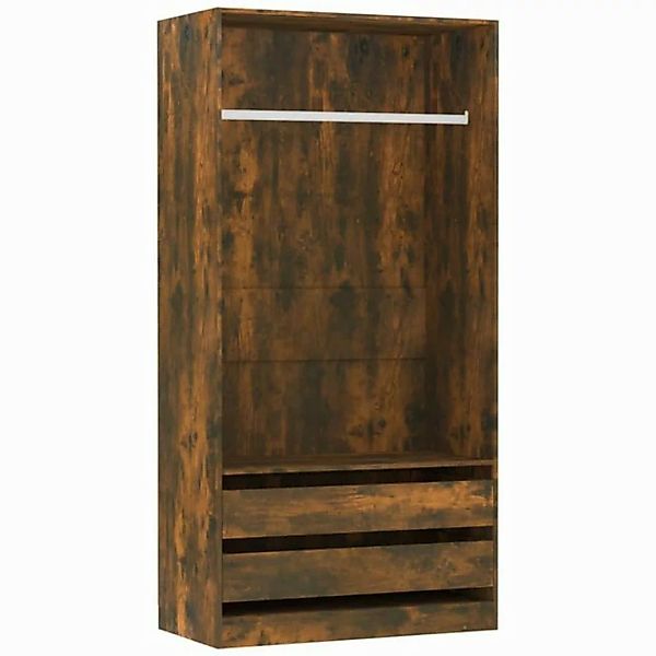 vidaXL Kleiderschrank Kleiderschrank Räuchereiche 100x50x200 cm Spanplatte günstig online kaufen