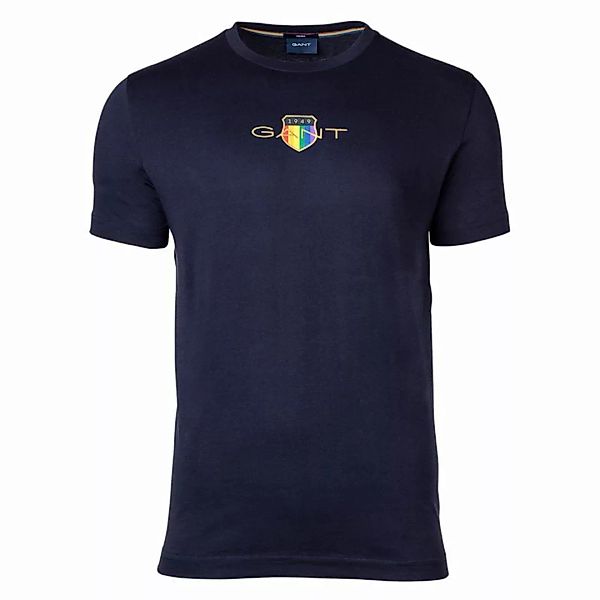 GANT Herren T-Shirt - PRIDE., Rundhals, Baumwolle, kurzarm Blau 2XL günstig online kaufen