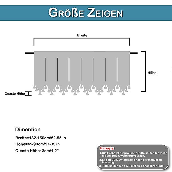 BTTO V&G Scheibengardine Kurze Fenster Gardinen günstig online kaufen