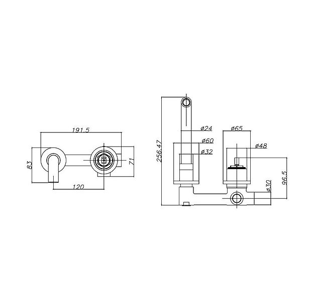 Aloni Waschtischarmatur CR7120-6BG (einzel, 1-St., Einzel) Aloni Unterputz günstig online kaufen