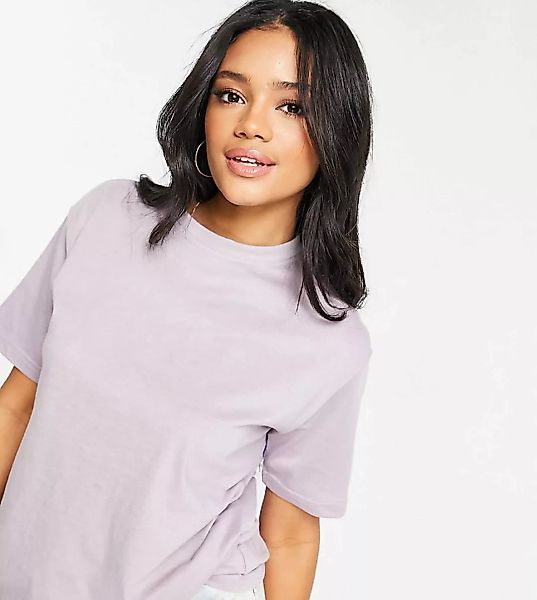 Missguided – Basic Oversize-T-Shirt in Flieder-Lila günstig online kaufen