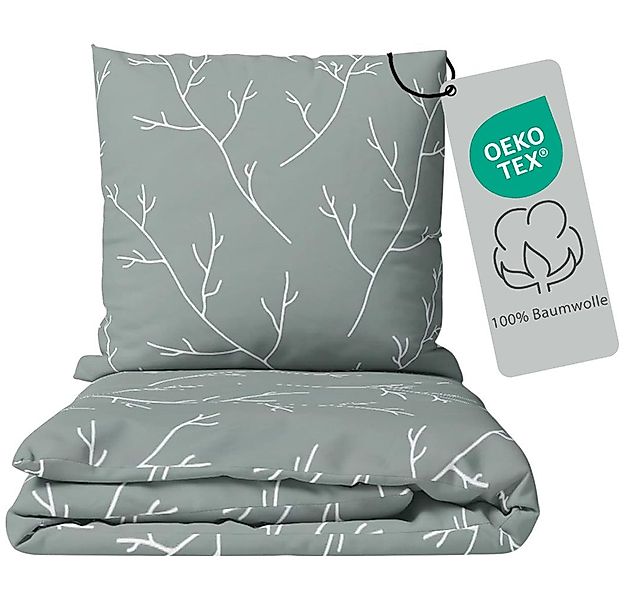 LINKHOFF Bettwäsche Sommer Bettwäsche 135x200cm + 80x80cm 2tl. - Zweige in günstig online kaufen