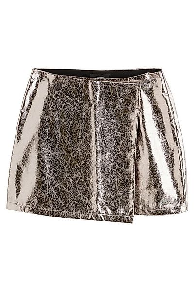 Next Lederrock Metallic-Minirock aus Kunstleder (1-tlg) günstig online kaufen