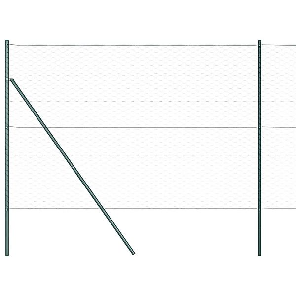 vidaXL Zaunpfosten Grün 100 x 1,5 m 50 mm Maschenweite Stahl und PVC 335275 günstig online kaufen