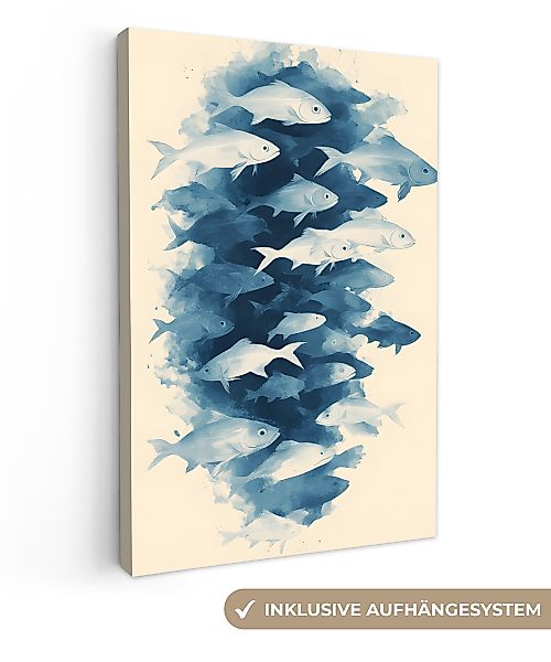 OneMillionCanvasses® Leinwandbild Fische - Minimalistisch - günstig online kaufen