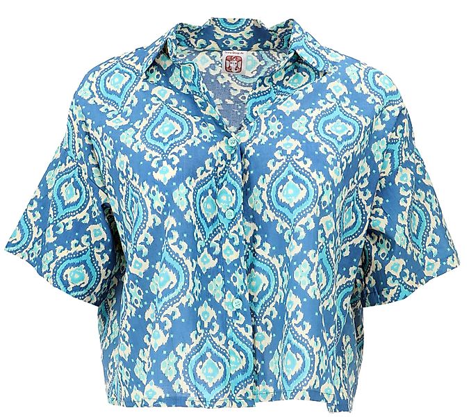 Guru-Shop Longbluse Boho Blusentop, Basic Kurzarmbluse, günstig online kaufen