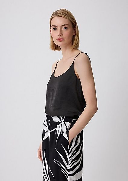 comma Muskelshirt T-Shirt Top aus schimmerndem Jersey-Piqué günstig online kaufen