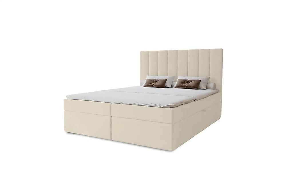 Boxbett mit Stauraum  Nelia ¦ beige ¦ Maße (cm): B: 162 H: 124 Betten > Pol günstig online kaufen