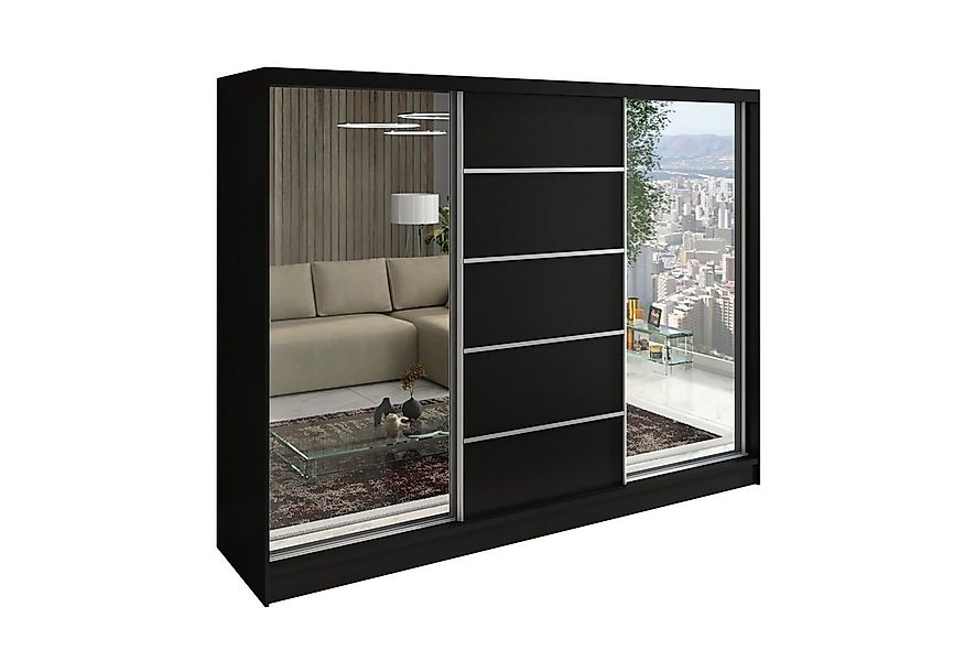 A&J MöbelLand GmbH Schiebetürenschrank TOP, 3-türig Schrank 200 cm mit Schu günstig online kaufen