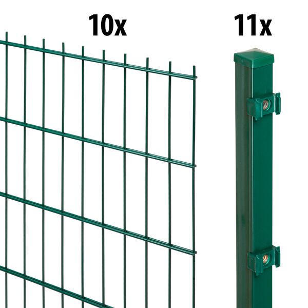 GARDEN 'N' MORE Doppelstabmattenzaun Standard, (21-St), günstig online kaufen