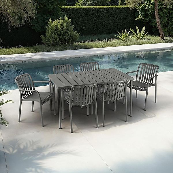 IDIMEX Garten-Essgruppe TULIPANO, moderne 6er Garten-Essgruppe günstig online kaufen