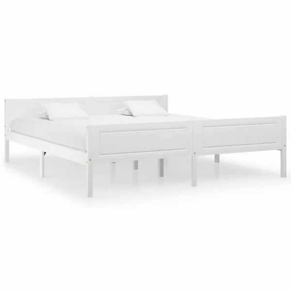 furnicato Bett Massivholzbett Kiefer Weiß 180x200 cm günstig online kaufen