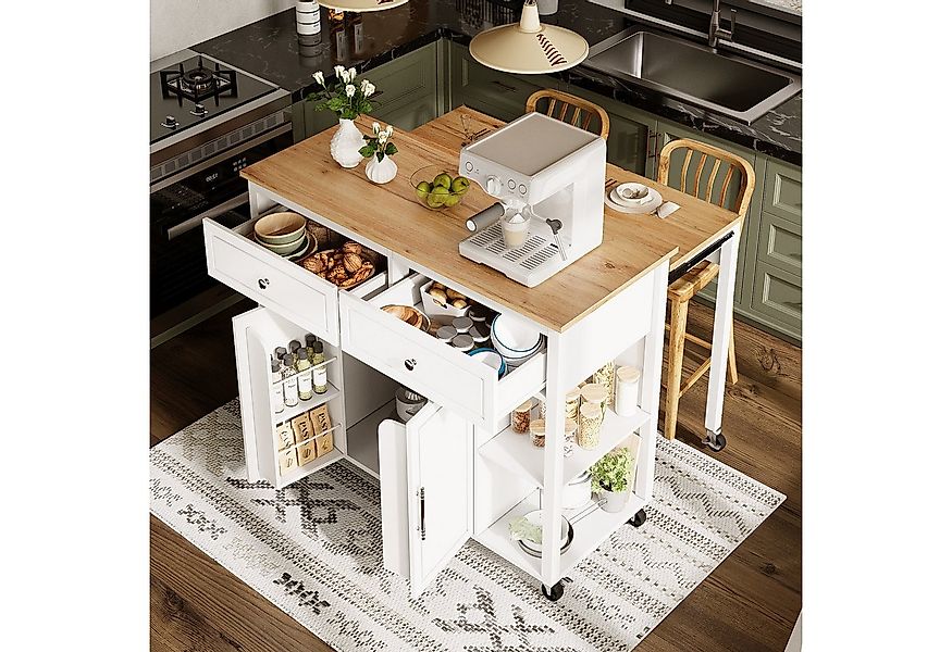 i@home Kücheninsel 3-in-1 Kücheninsel mit Rollen, Küchenwagen & Sideboard, günstig online kaufen