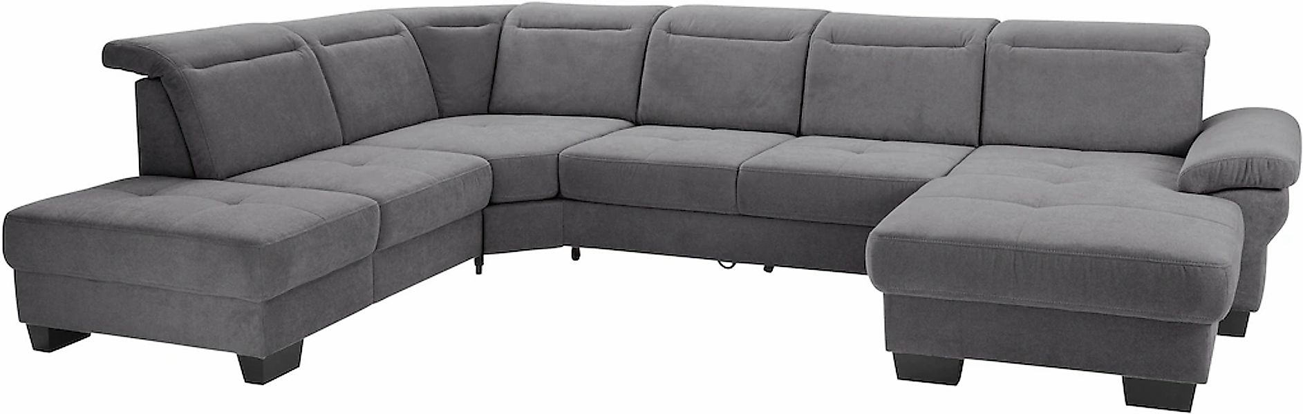 Home affaire Wohnlandschaft "Cornwall U-Form" inkl. Sitztiefenverstellung, günstig online kaufen