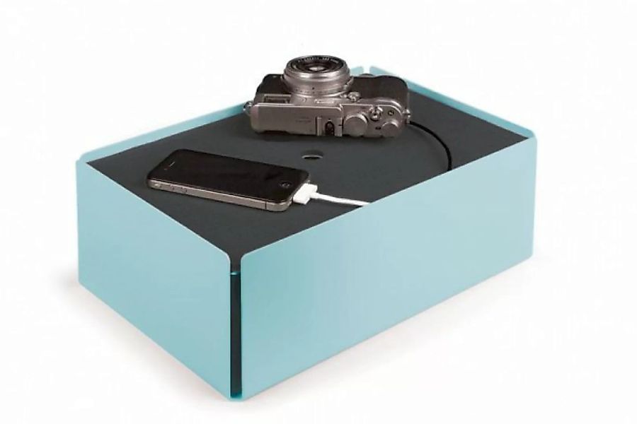 Kabelbox CHARGE-BOX pastelltürkis Filz grau günstig online kaufen