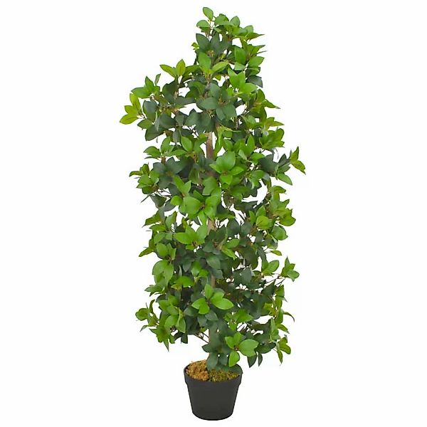 vidaXL Künstliche Pflanze Lorbeerbaum mit Topf Grün 120 cm günstig online kaufen