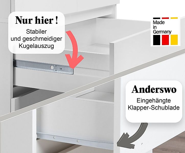 Home Collective Kleiderschrank mit 2 Türen, 3 Einlegeböden und 2 Schubkäste günstig online kaufen