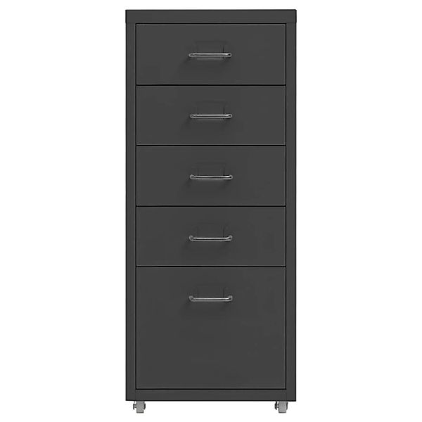 vidaXL Aktenschrank mit Rollen Anthrazit 28x41x69 cm Metall Modell 1 günstig online kaufen