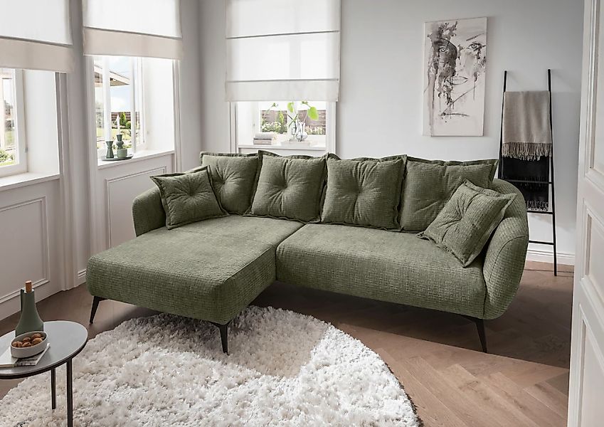 Home affaire Ecksofa "Baggio Stellmaße 277/162 cm, modern & elegant, hoher günstig online kaufen