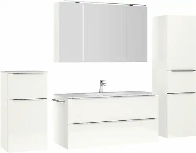 nobilia® Badmöbel-Set »Levere« vormontiert, mit Soft-Close, 4 Stk. tlg. günstig online kaufen