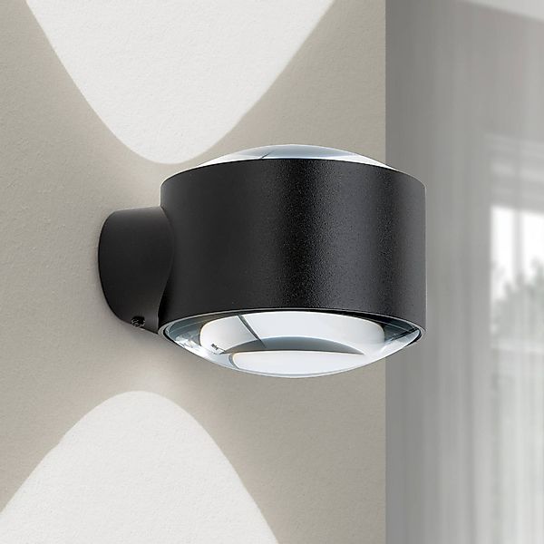 LED-Außenwandlampe Tatra, schwarz, Ø 10,2 cm, Alu, up/down günstig online kaufen