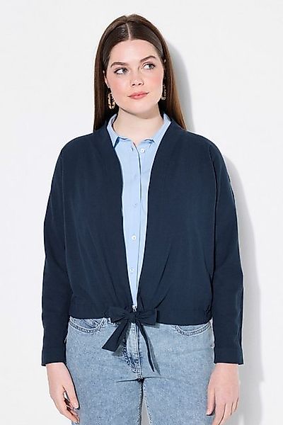 Ulla Popken Kurzjacke Bolero-Jacke Stehkragen Fledermaus-Langarm günstig online kaufen