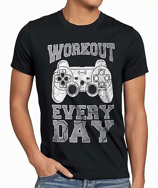 style3 T-Shirt Workout Gamer play sport station kontroller konsole gym game günstig online kaufen