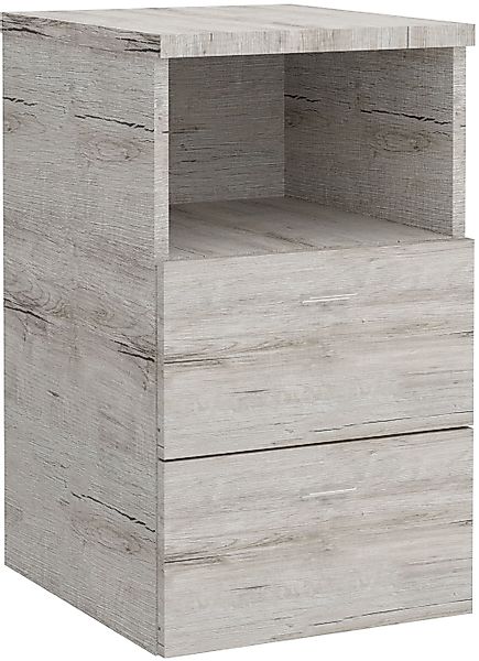 FMD Nachtkonsole "Suva" Nachttisch m. 2 Schubkästen und offenem Fach günstig online kaufen