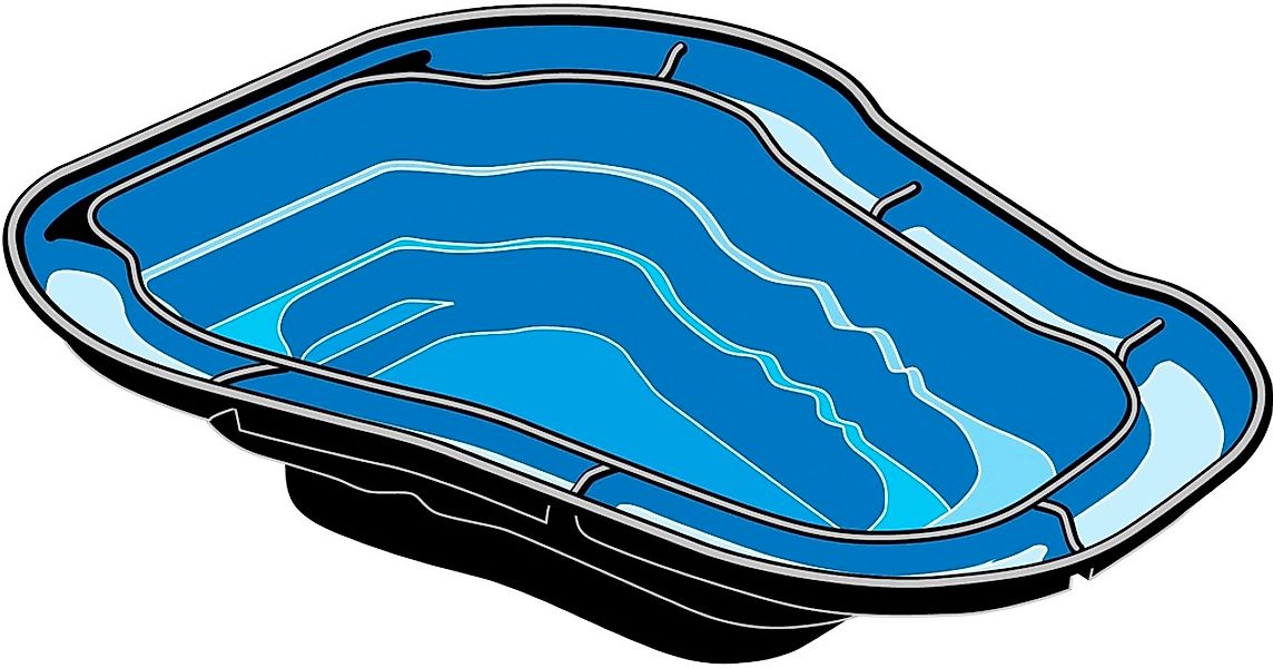 Ubbink Fertigteich Ocean II 2000L HDPE Teichbecken günstig online kaufen