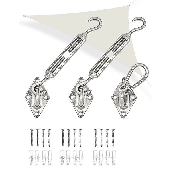 AMANKA Sonnensegel Schwerlast Befestigung für Dreieck Sonnensegel Set, Befe günstig online kaufen