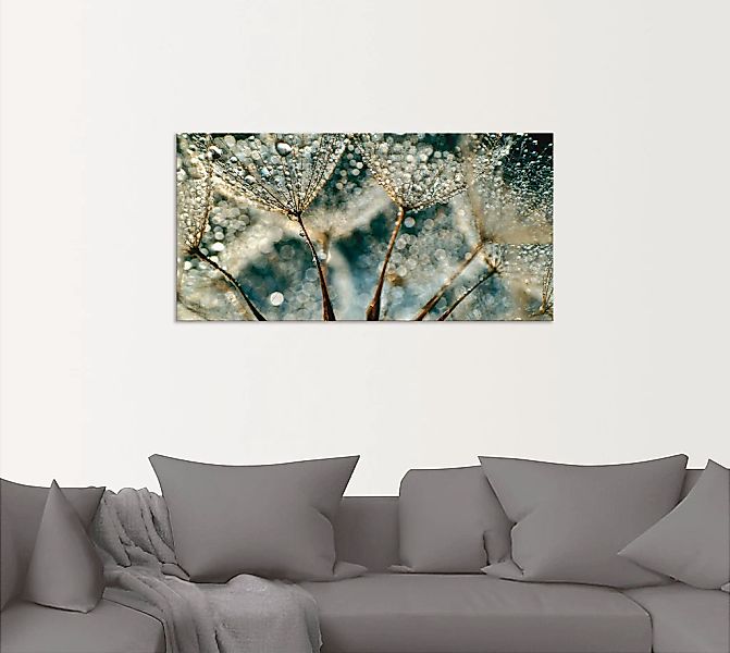 Artland Wandbild "Pusteblume Regenschauer", Blumen, (1 St.), als Alubild, O günstig online kaufen