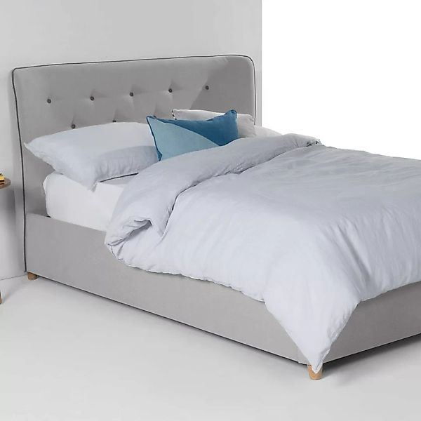 Burcot Polsterbett mit Bettkasten (140 x 200 cm), Grau - MADE.com günstig online kaufen