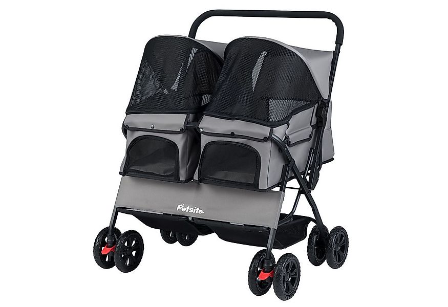 COSTWAY Hundebuggy, (1-tlg), 2-Sitzer Hundewagen, mit Sonnenschutz, Sicherh günstig online kaufen