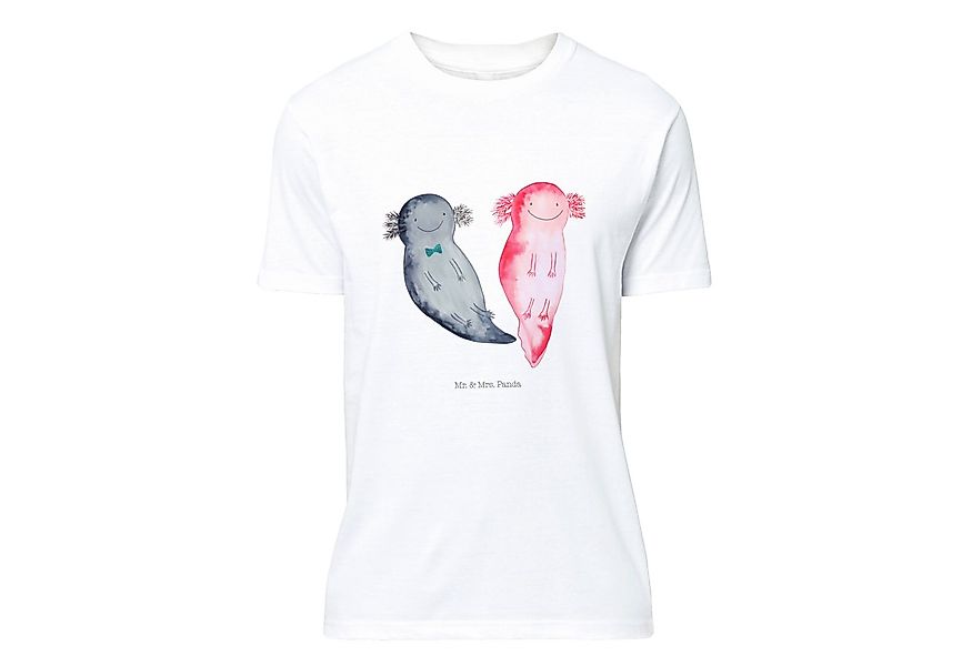 Mr. & Mrs. Panda T-Shirt Axolotl Axel+Lotte - Weiß - Geschenk, Paar, Jahres günstig online kaufen