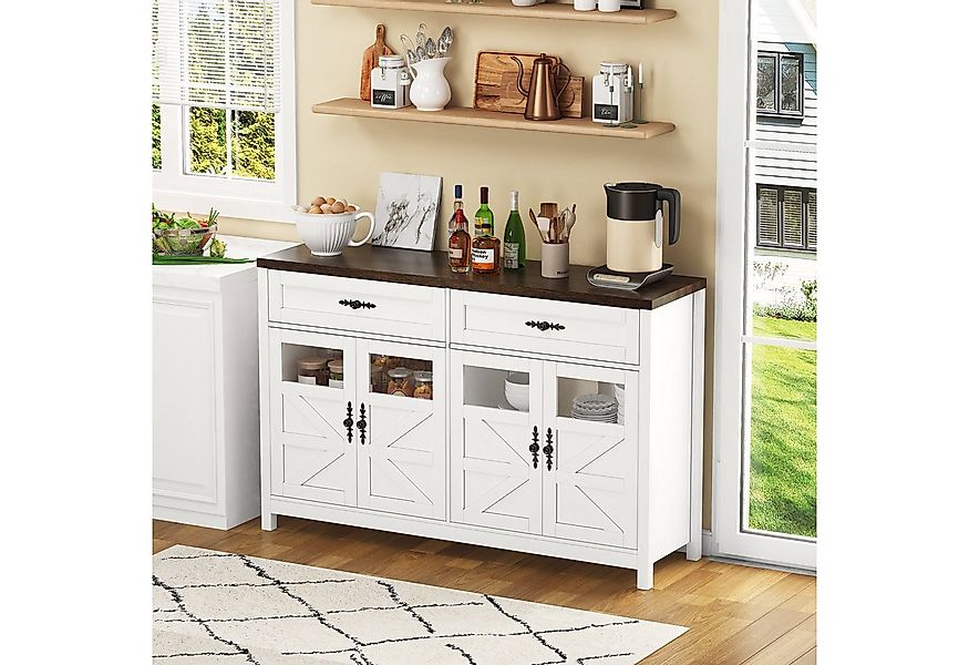 STILVORA Sideboard küche mit Stauraum,Anrichte mit Schubladen,Landhausstil günstig online kaufen