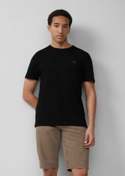 s.Oliver T-Shirt T-Shirt mit Flammgarnstruktur kurzarm, günstig online kaufen